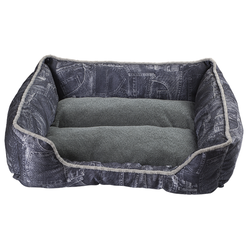 HY-10 เตียงสัตว์เลี้ยง Faux Jean Cuddler